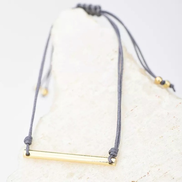 Double rope with gold tube bracelet - Picture 2 of 5